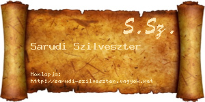 Sarudi Szilveszter névjegykártya