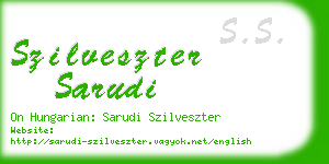 szilveszter sarudi business card